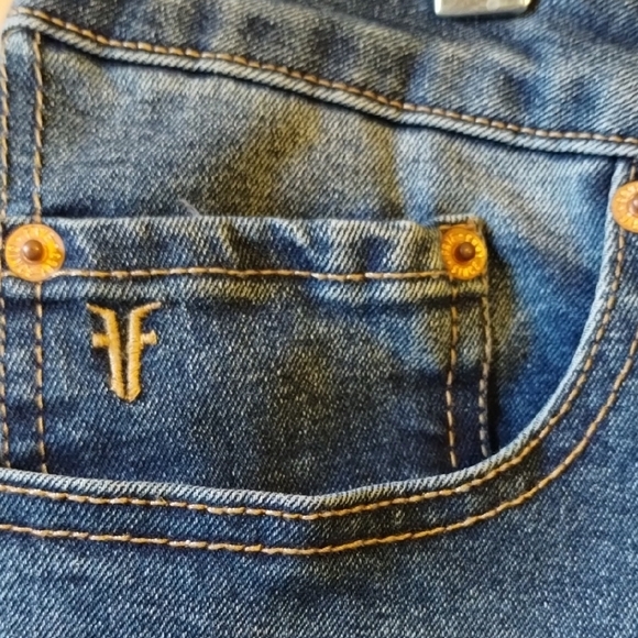 Frye Women's Straight Leg Jeans in Dark Blue Wash - Picture 4 of 14